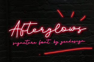 Afterglows: A Dreamy Signature Font for Creative Projects