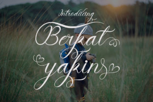 Introducing Berkat Yakin: A Delicate Handwritten Font for Creative Projects