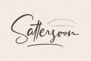 Sattersoon: A Luxurious Script Font for Editorial Design