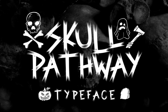 Spooky Charm with Skull Pathway: A Perfect Font for Crafters
